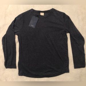 Navy/gray Zara kids basic soft long sleeve tee